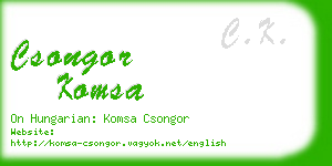 csongor komsa business card